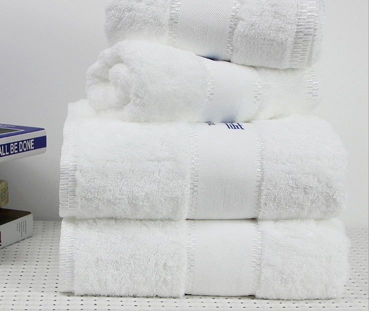 100% Cotton SPA White Plain Bath Towel