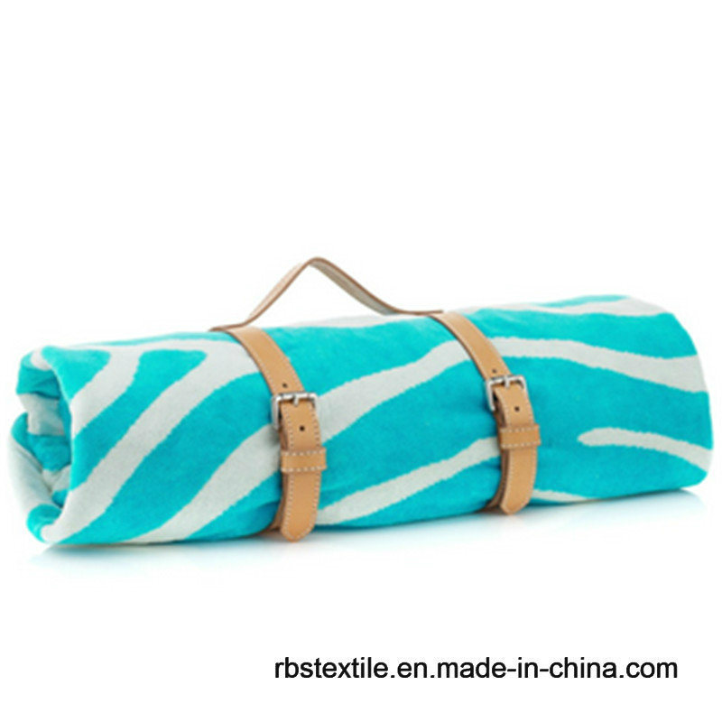 100% Cotton Jacquard Beach Towel Beach Blanket with High Quality