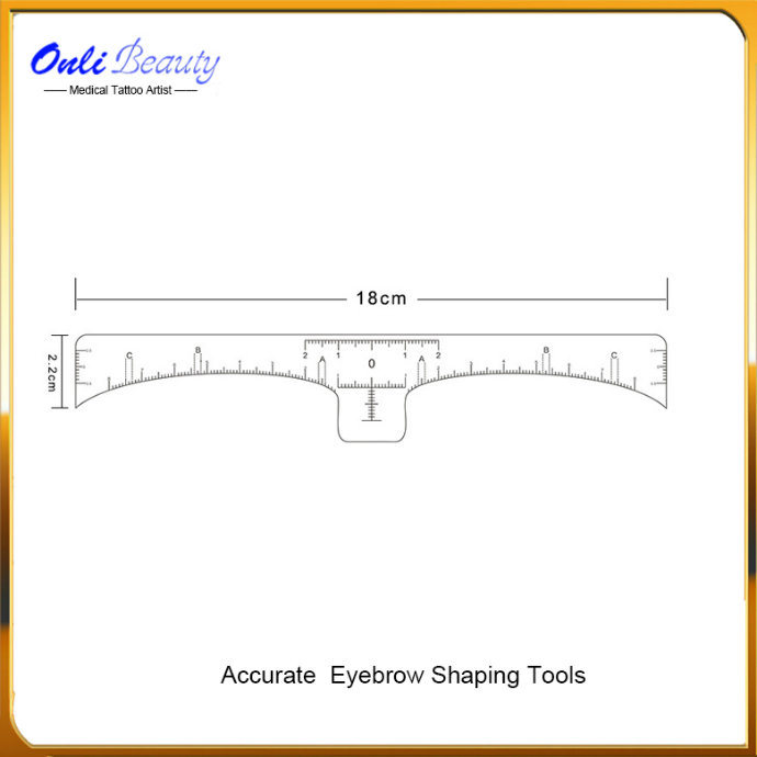 Accurate Permanent Makeup Eyebrow Shaping Tools Eyebrow Measurement Ruler Sticker