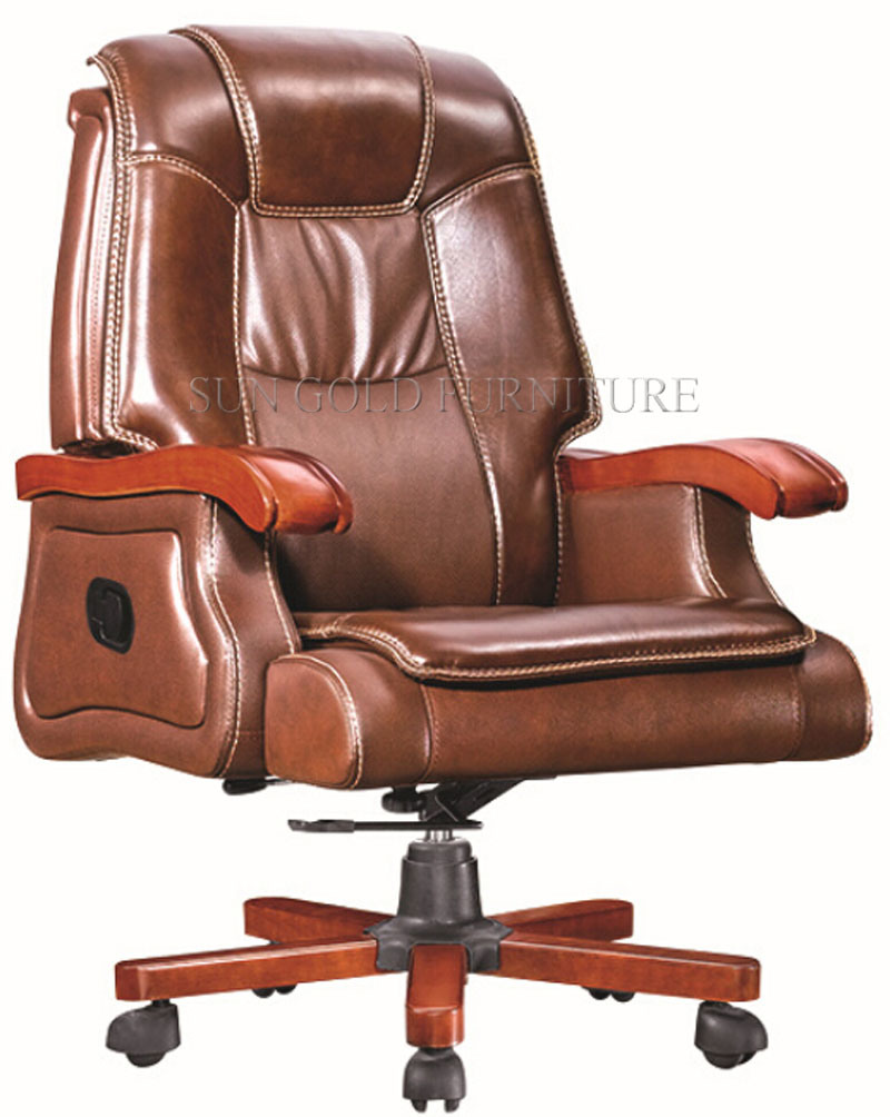 Hot Sale Wooden Office Luxury Real Genuine Leather King CEO Boss Chair (SZ-OCE170)