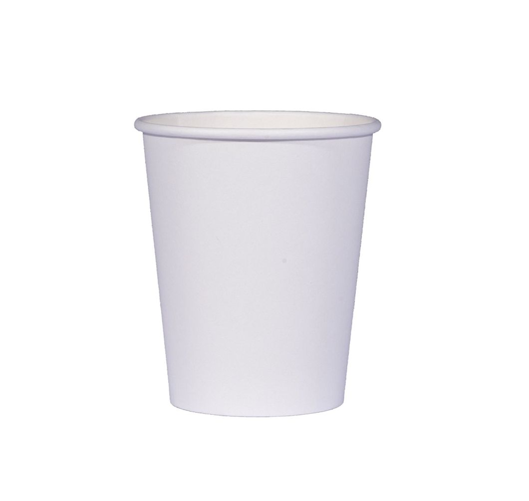 8 Oz White Paper Cups Great for Coffee, Tea, Hot Cocoa