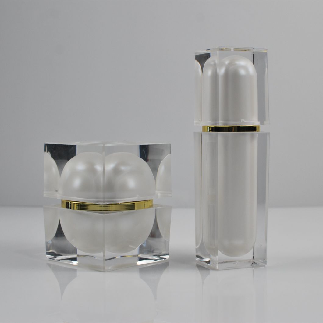 Luxury Acrylic Cream Jar Lotion Bottle for Skin Care