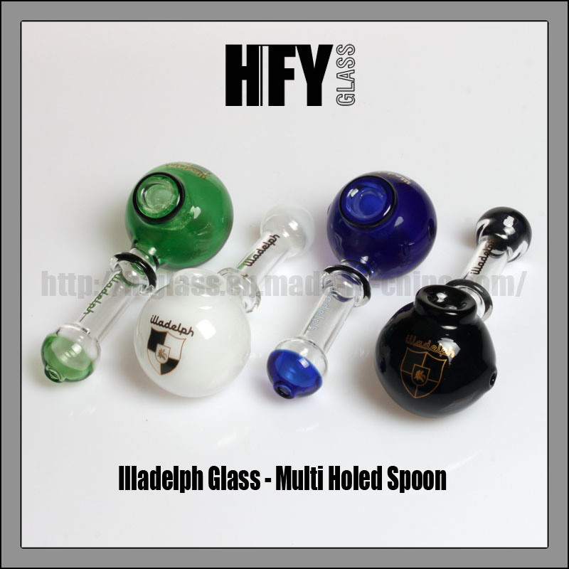 Hfy Glass Illadelph Glass Multi Holed Spoon Hand Smoking Pipe