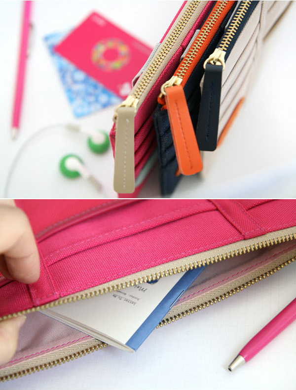 Travel Wallet Passport Holder Durable Waterproof Family Document Card Organizer with Hand Strap