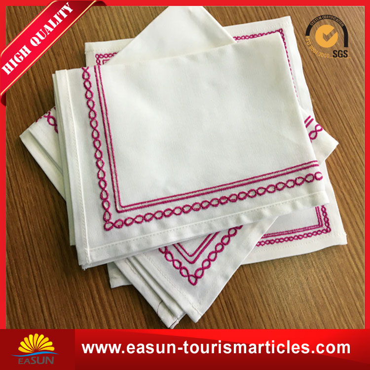 Custom Hand Embroidery Linen Napkin for Airplane