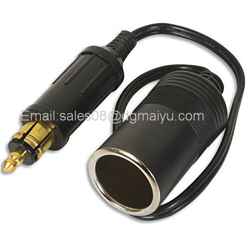 European 12V (DIN) High-End Motorcycle Car Cigarette Lighter Socket Power Plug Conversion Cable Accessory for BMW