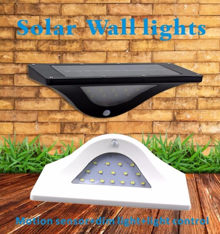 Exterior Wall Lamps LED Solar Outdoor Infrared Motion Sensor Lamp LED Garden Wall Light