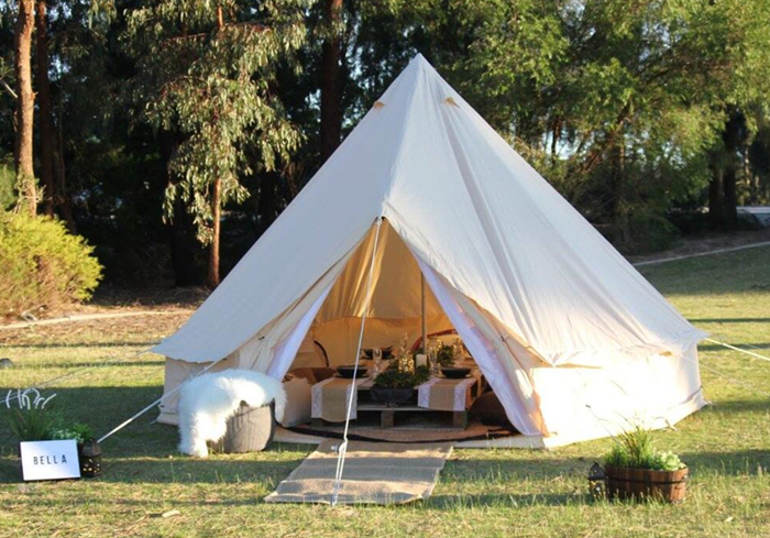 Outdoor Cotton Canvas Large Family Camping Waterproof Bell Tent