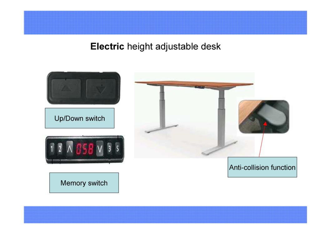 Electric Height Adjustable Table Sit Stand Office Workstation Executive Computer Desk