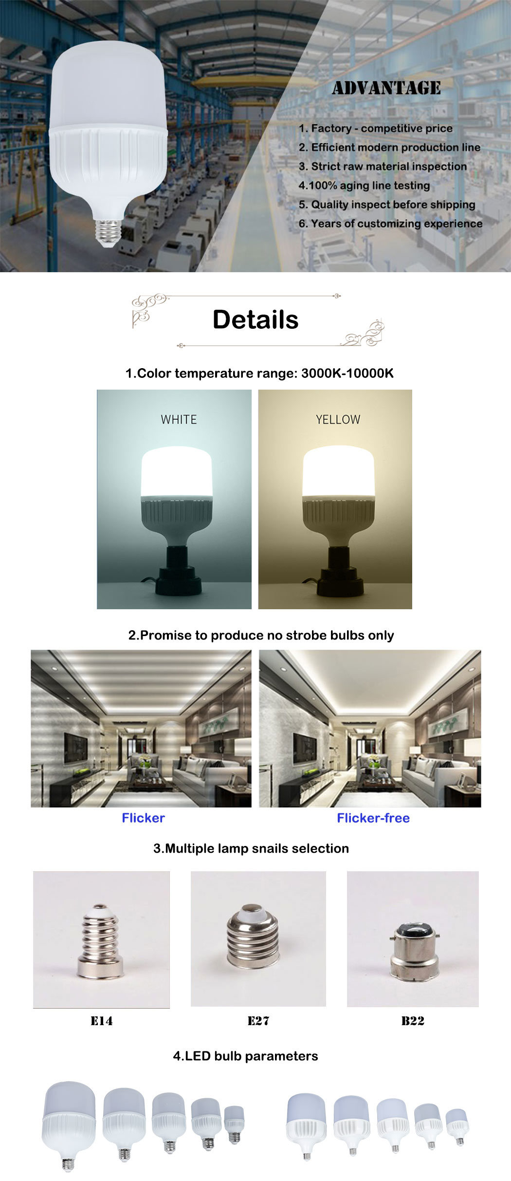 Low Voltage DC12V 24V 5W LED Light Bulbs