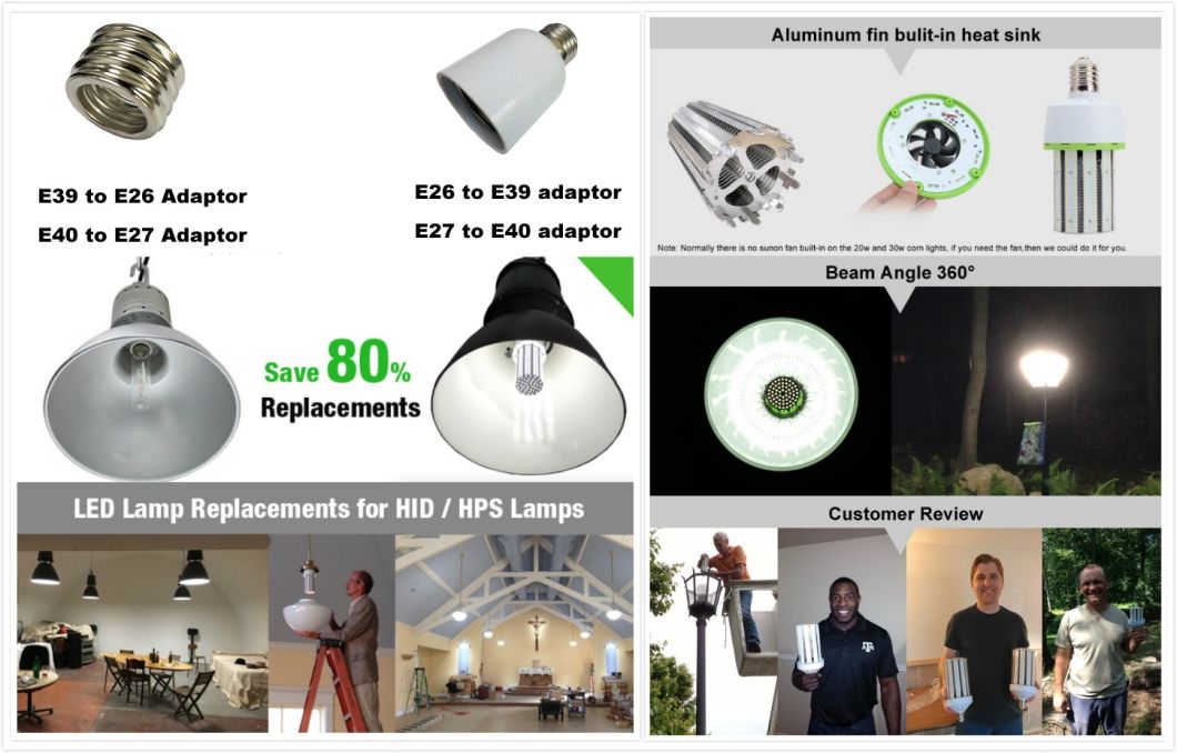 180W High Power SMD2835 LED Corn Light ETL Dlc Listed