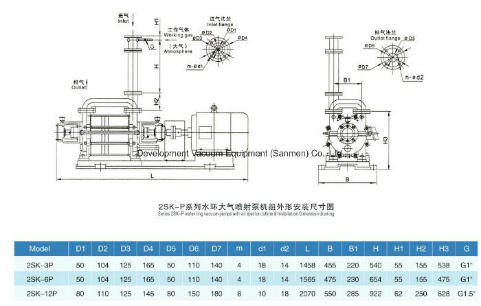 Water/Liquid Ring Vacuum Pumps with Air Ejector