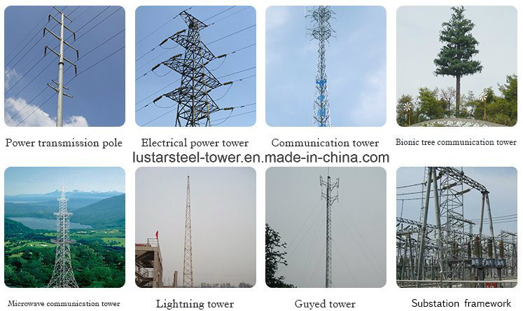 132kv Steel Power Transmission Line Tower