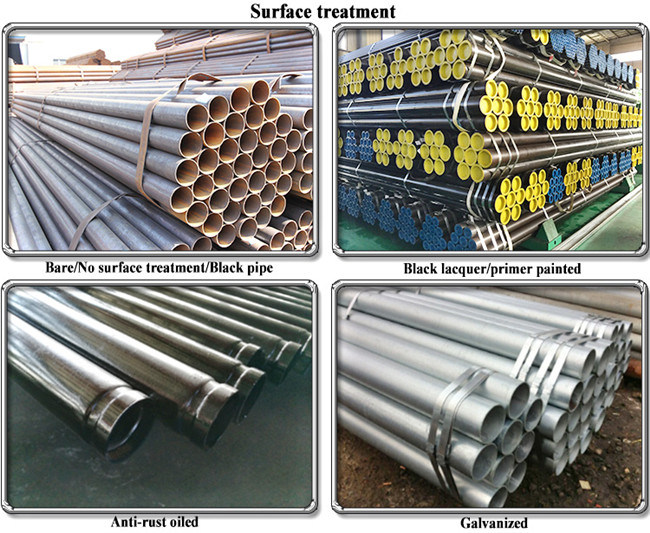 Bevel End & Plain End Burr Removed BS 1387 ERW Carbon Round Steel Pipe