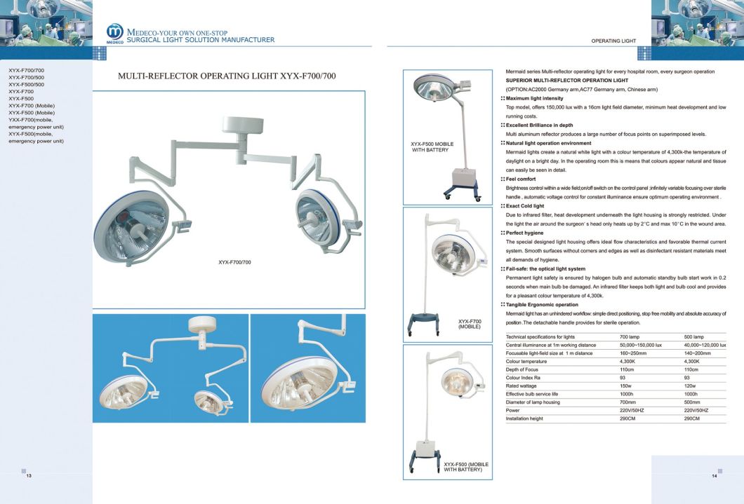 Halogen Surgical Light (XYX-F700 ECOA049)