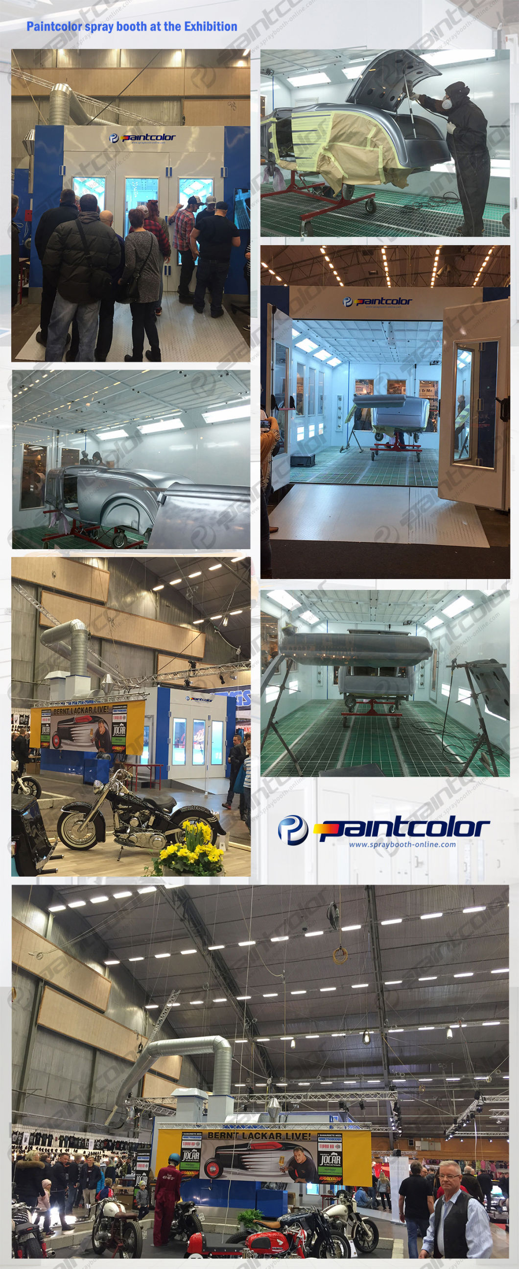 Sheet Metal Line Customized Auto Painting Line Ce Models Combined Paint Oven with Preparation Bays Paintcolor Brand