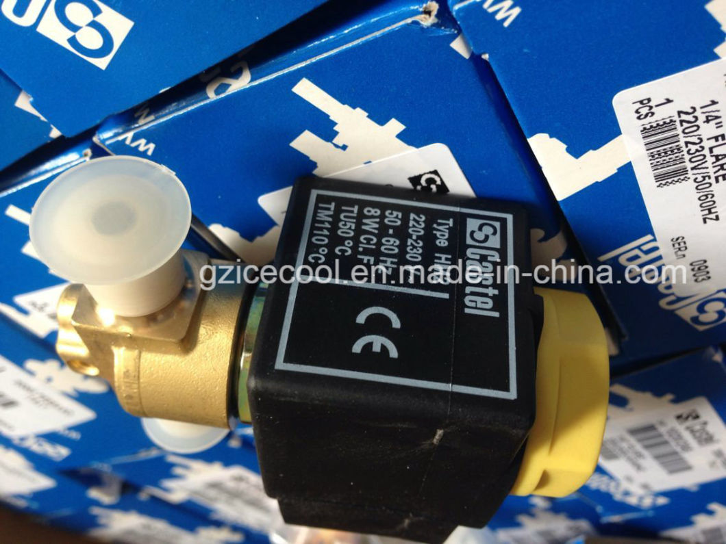 Made in Italy 1/4 Flare Castel Solenoid Valve with Coil for CFC/Hcfc Refrigerant (1020/2)