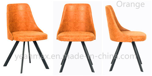 Modern Bar Chair with Coated Metal Frame and PU Upholstered in Different Color