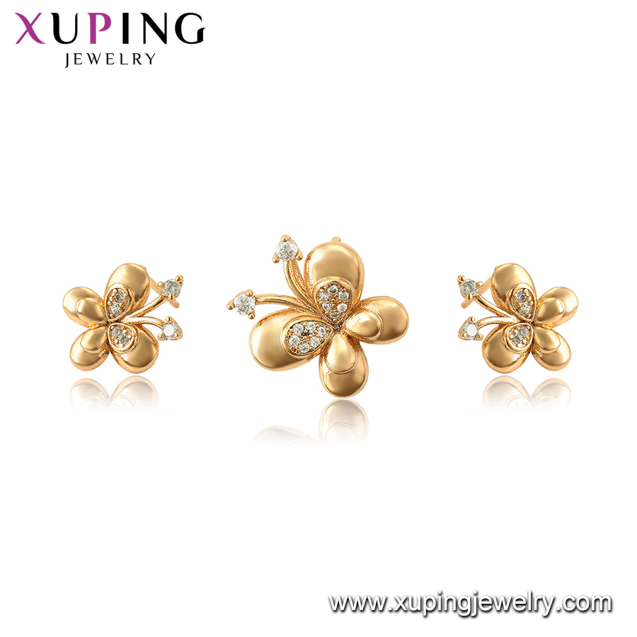 Xuping Luxury Dubai Gold Jewelry Set with Wedding Jewellery Design