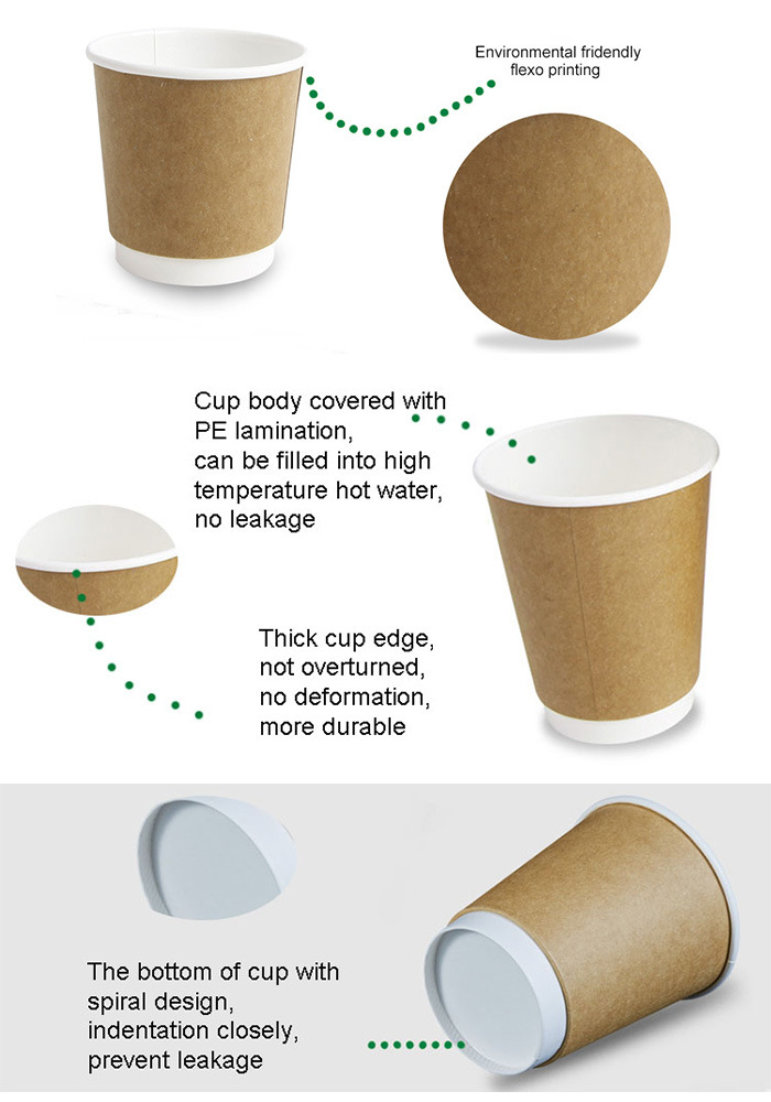 Printed Double Wall Paper Coffee Cups