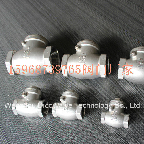 Water Valve-Stainless Steel Thread Connection Swing Check Valve