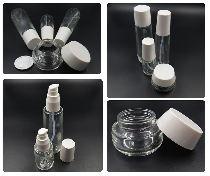 Popular Design Cosmetic Glass Lotion Bottles with Screw Cap