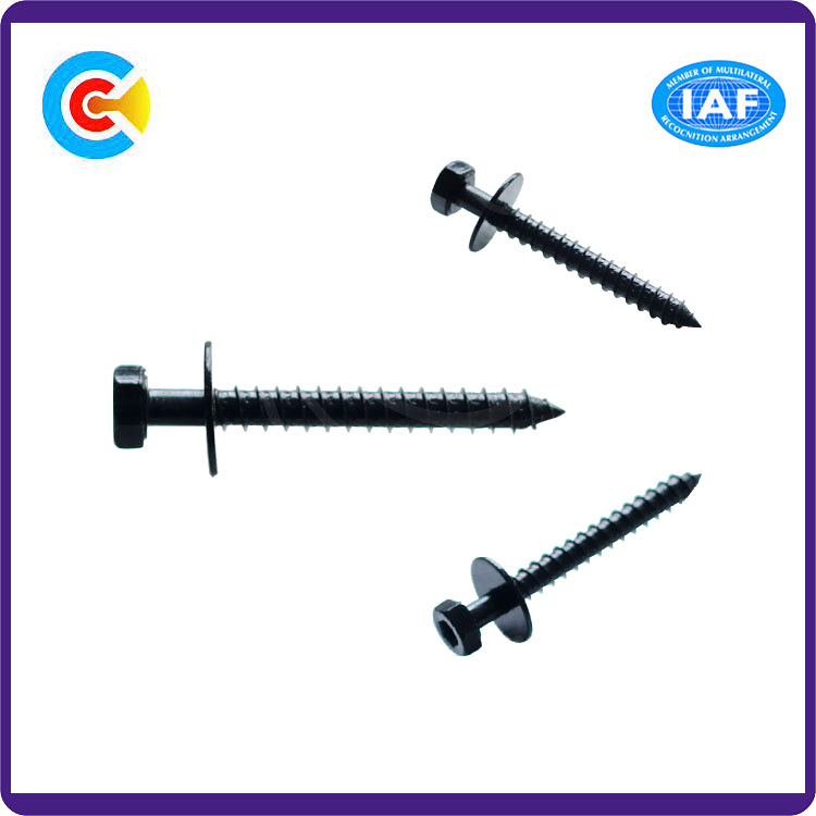 Carbon Steel/4.8/8.8/10.9 Inch Hexagon Head Self Tapping Screws with Washer