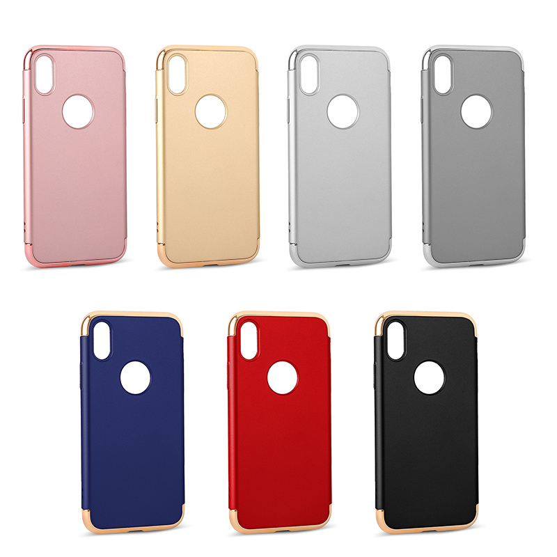 Electroplating Plastic Mobile Phone Protective Case for iPhone 8/X