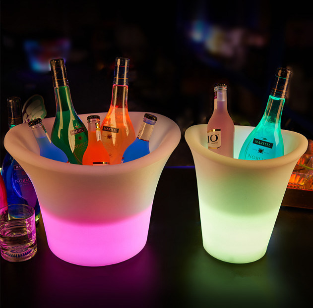 Acrylic Plastic Beer Ice Bucket with LED Light