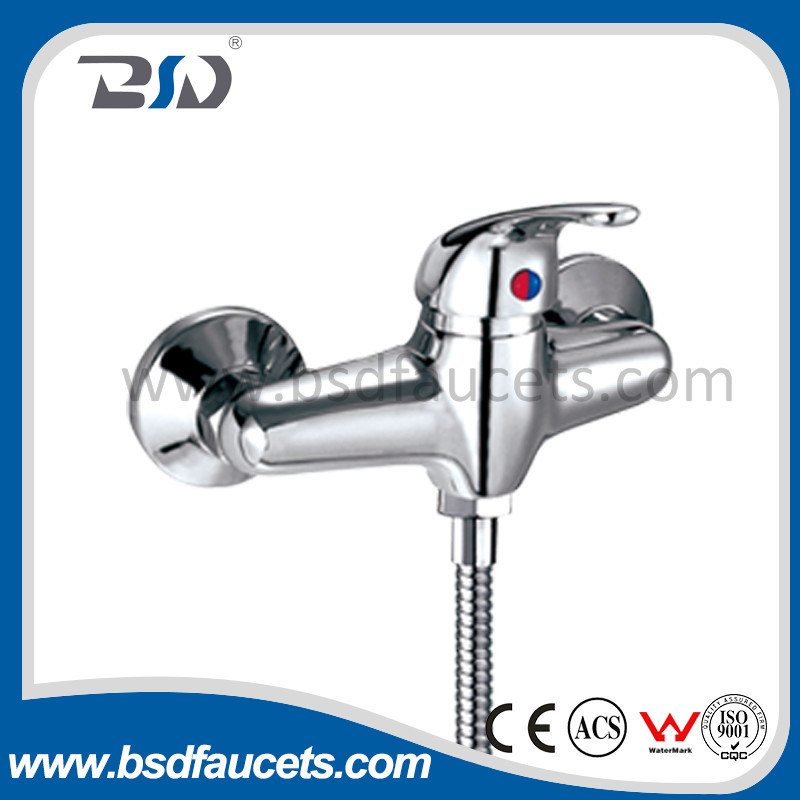 Single Lever Wall-Mount Classical Bathroom Shower Faucet Chromed Mixer