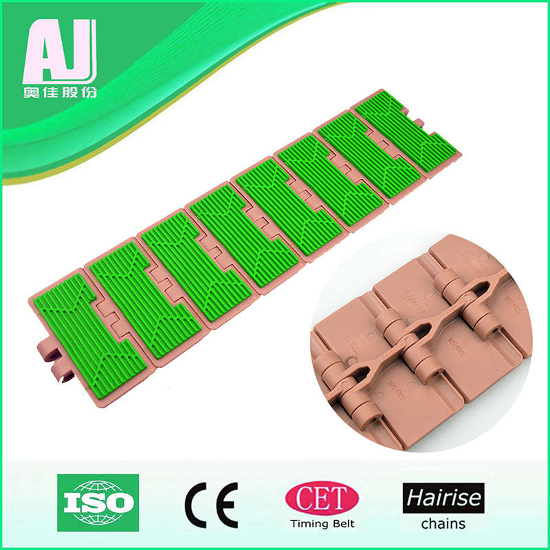 Rubber Top Antiskid Single Hinge Slat Plastic Multiflex Conveyor Chain