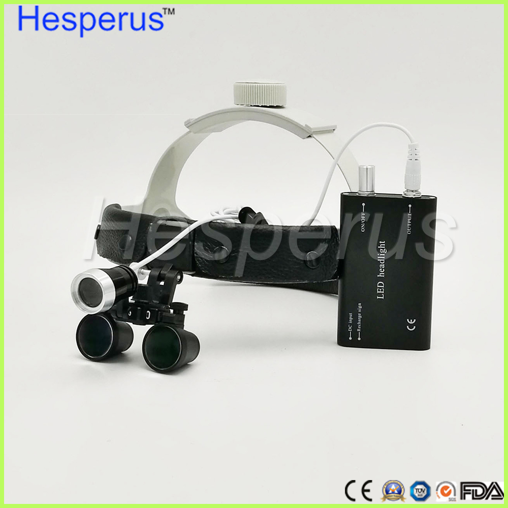 3.5X / 2.5 X Magnifying Dental Loupes with LED Headlight Magnifier Hesperus