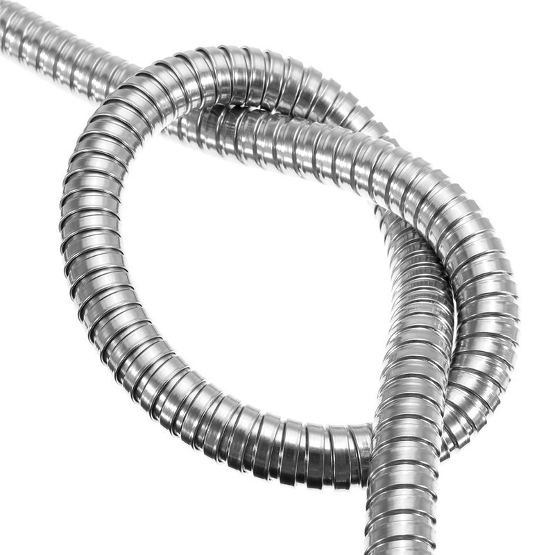 Long Stainless Steel 1/2 Inch Bath Shower Flexible Hose Pipe Fitting Bathroom Product Easy to Install for 3m Length