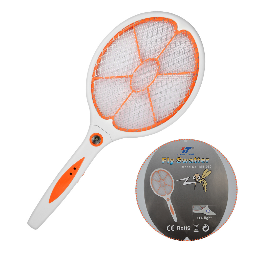 Dry Battery Electronic Fly Swatter with LED
