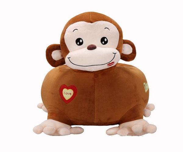 Cute Animal Plush Monkey Soft Sofa Seat for Kids