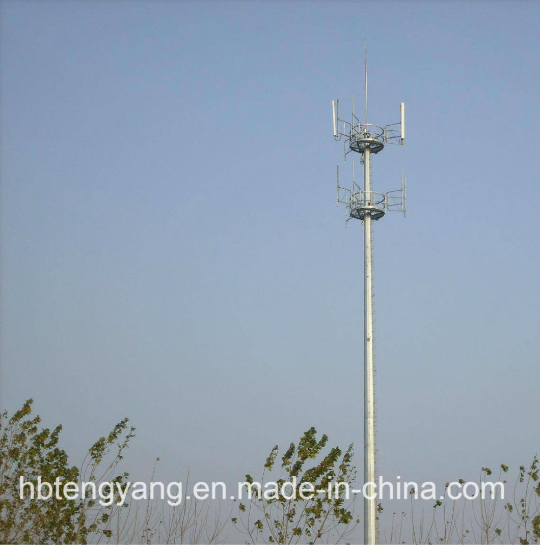 Hot DIP Galvanized Steel Tube Telecom Cell Tower