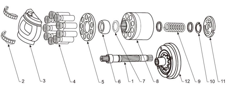 Rexroth Hydraulic Piston Pump Partsa4vg28, A4vg45, A4vg56, A4vg71, A4vg90, A4vt90, A4vg125, A4vg180, A4vg250