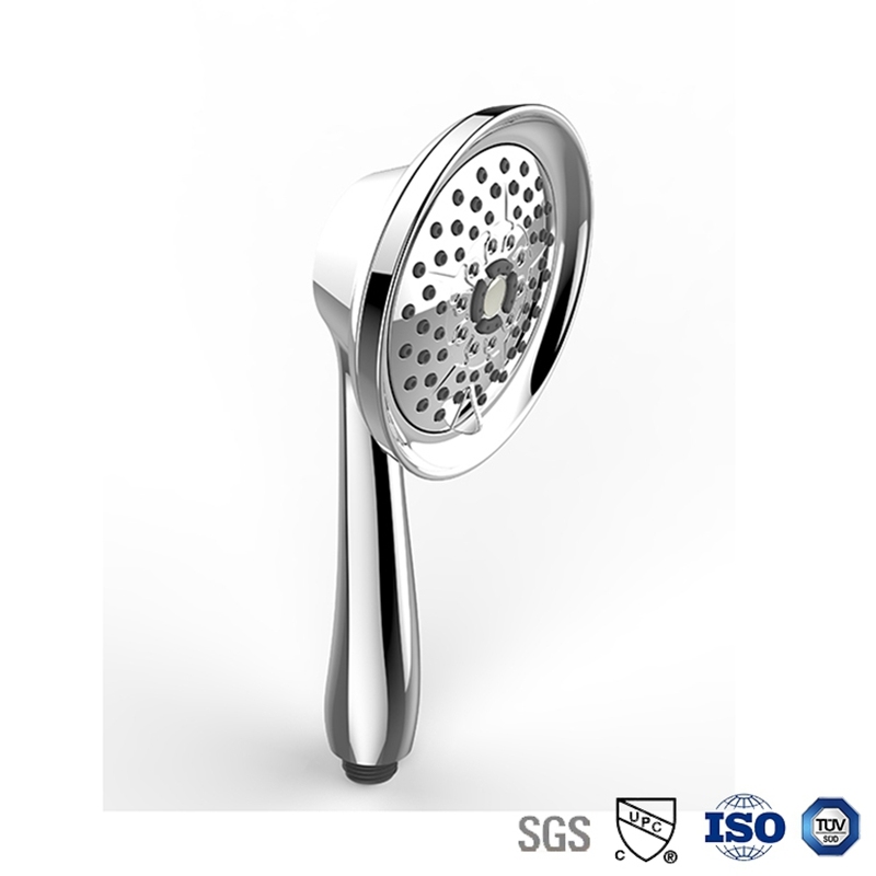 Multi Function Bathroom Shower Head Water Saving Chrome Rainfall Round Shower Set