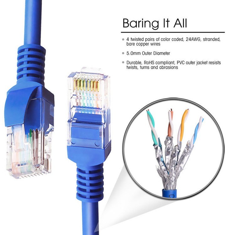 4pairs 24AWG Flat Patch Cord Network Cable