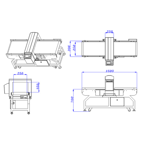 High Sensitivity Metal Detector with Checkweigher for Food Industry