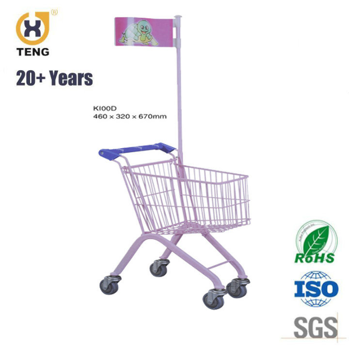 Safety Small Size 100L Kids Shopping Trolley Cart
