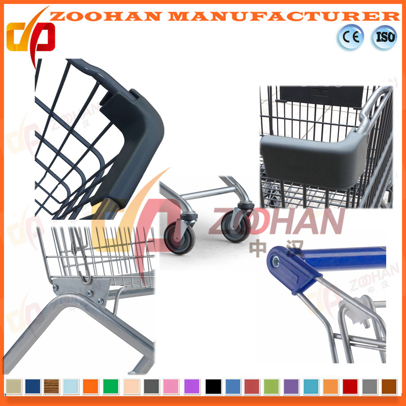 Durable Metal European Style Supermarket Shopping Cart Trolley (Zht136)