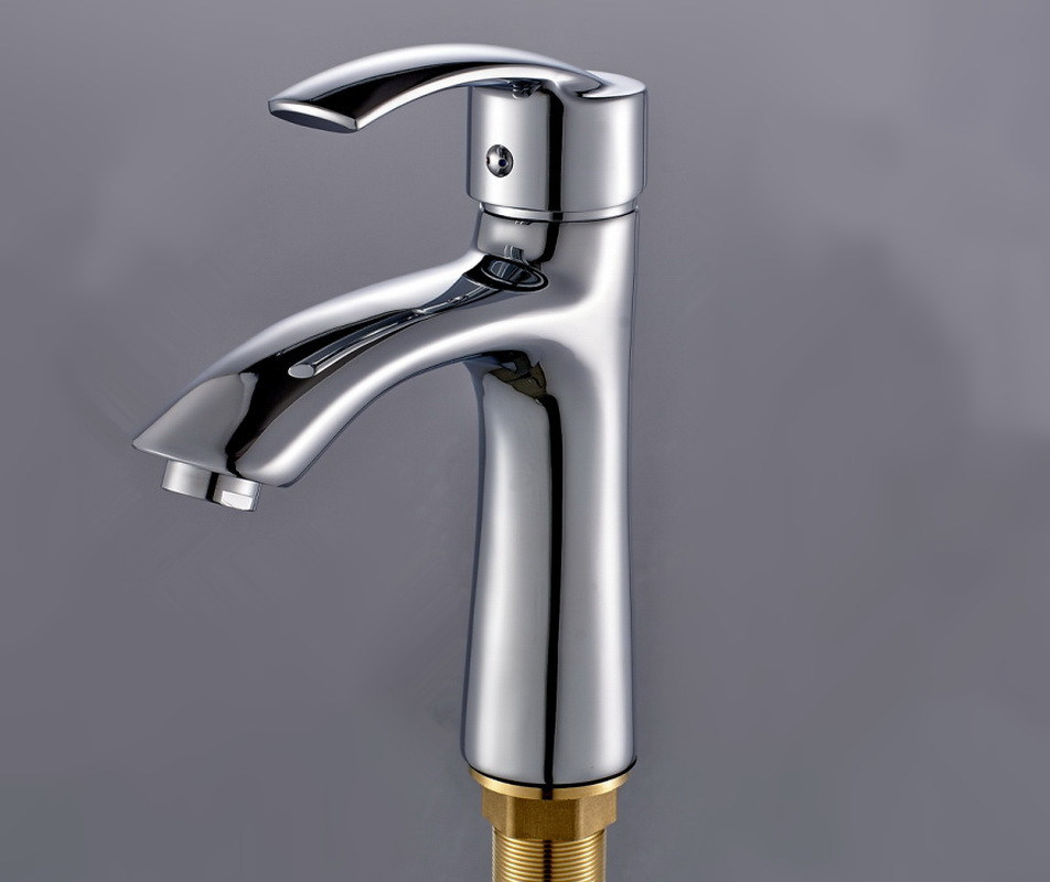 Brass Body Single Level Single Handle Bathroom Basin Faucet