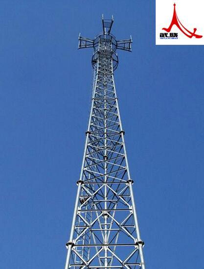 Advanced Configuration GSM Telecom Four Legged Tubular Steel Tower