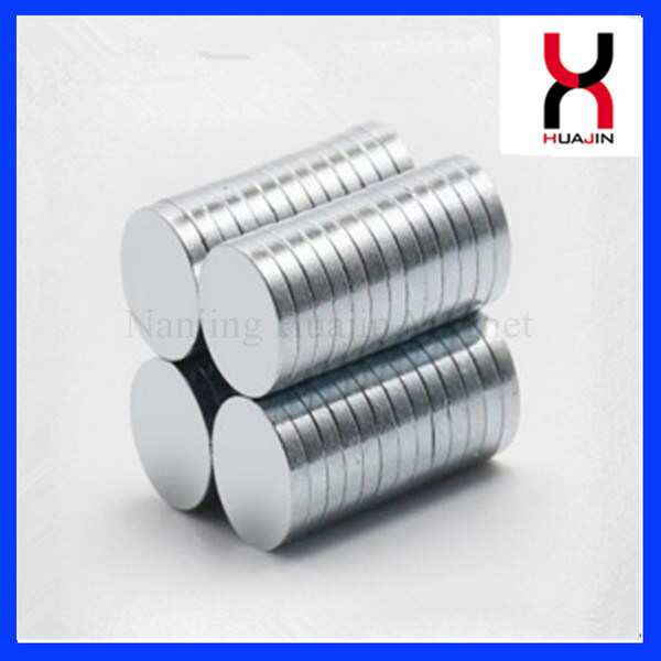 China Customized Neodymium Zinc Coating Disk Magnet