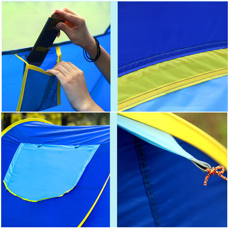 Durable Boat Shape Hand Throwing Beach Tent Outdoor Single Camping Automatic Instant Pop up Tent