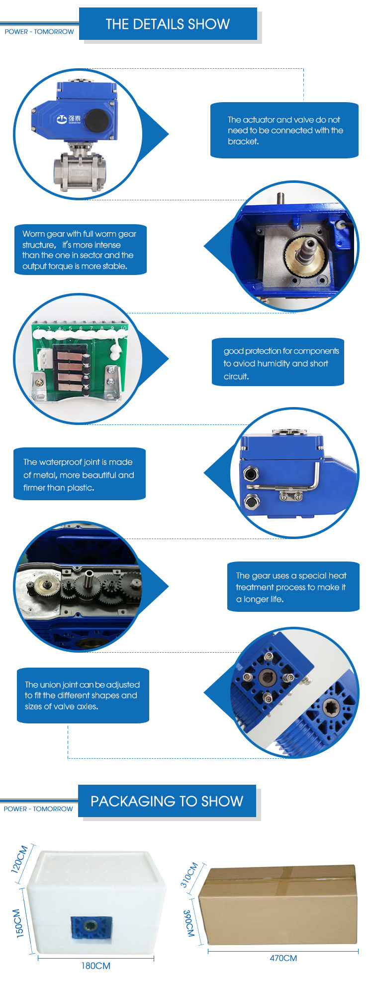 Stainless Steel Sanitary Control Butterfly Valve Electric Actuator Ball Valve