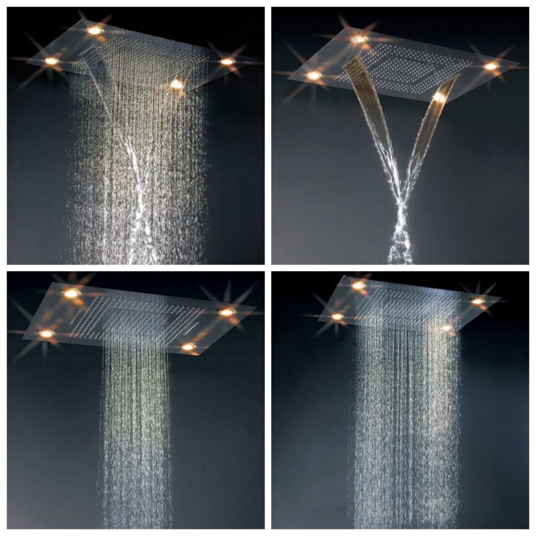 Overseize Luxury Bathroom Rain LED Shower Set