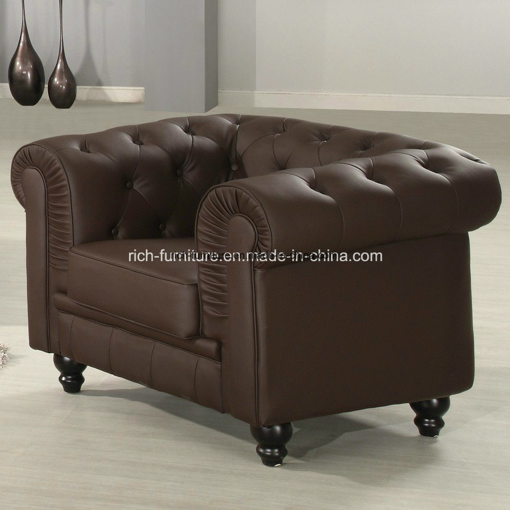 Modern Hotel Furniture Velvet Fabric Chesterfield Sofa Chair