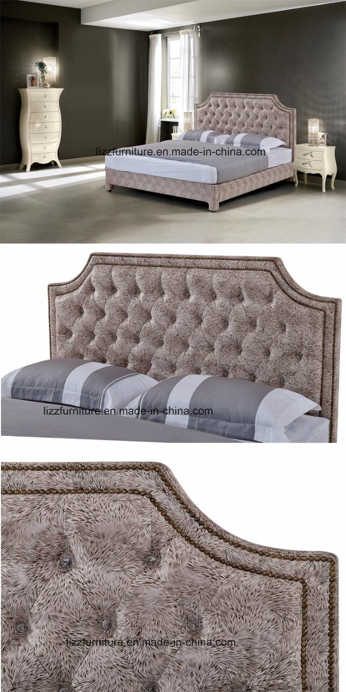 Classical Leather Bed Contemporary Leopard Bedroom Furniture